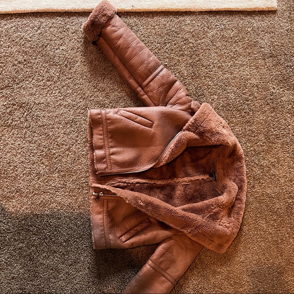 Zara aviator pink jacket